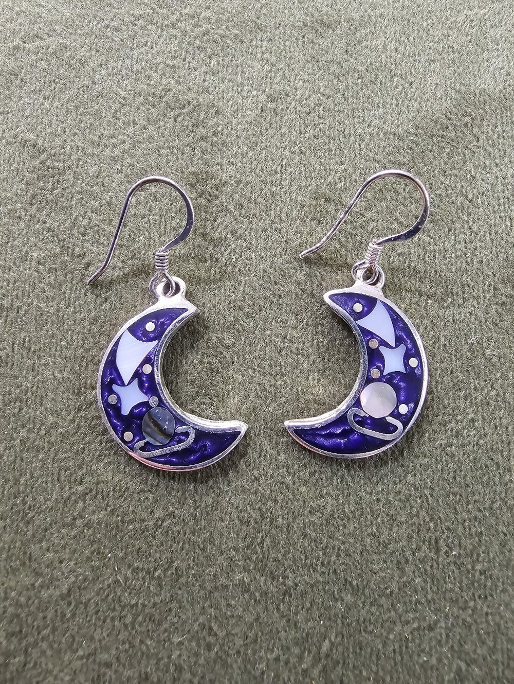 Vintage Alpaca Mexico Silver Earrings